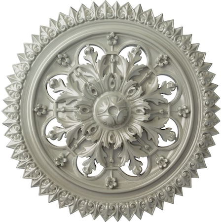 Ekena Millwork York Ceiling Medallion (Fits Canopies up to 3 5/8"), Hand-Painted Flash Copper, 21 5/8"OD x 2 1/2"P CM21YOFCS